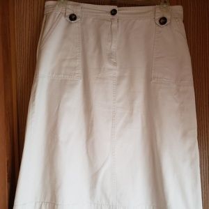 Kim Rogers Khaki A-line Skirt